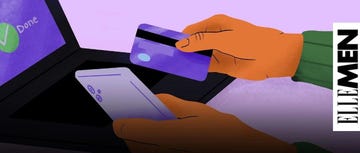 payment process illustration showing a phone and a credit card