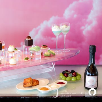 elegant display of assorted pastries and beverages elegant display of assorted pastries and beverages