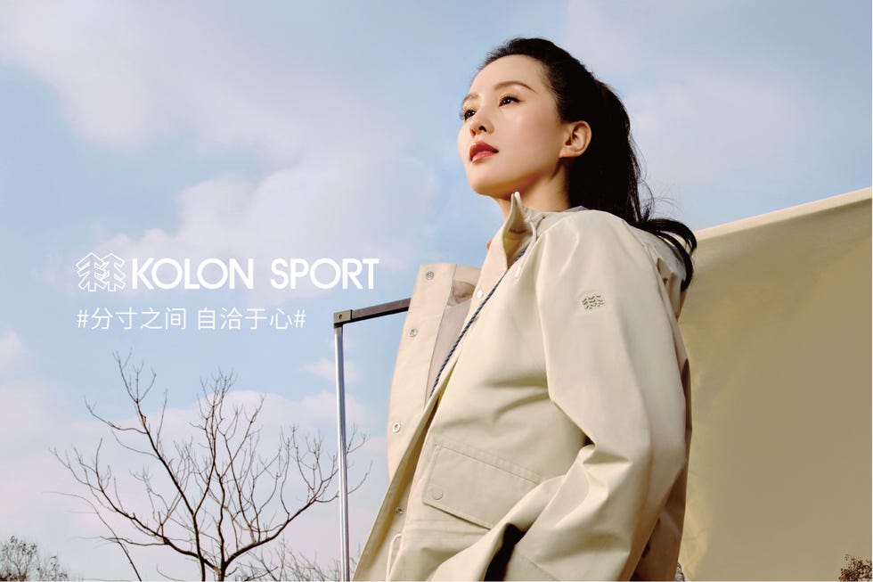 kolon sport 可隆品牌代言人刘诗诗身着全新季风风衣系列