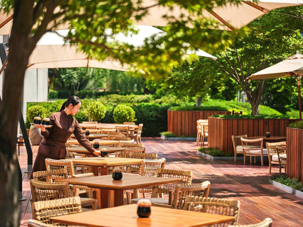 北京宝格丽酒店il ristorante niko romito花园露台