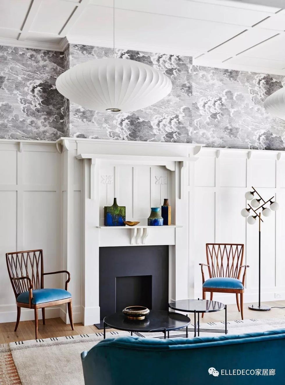 Room, Blue, Interior design, Furniture, Ceiling, Living room, Turquoise, Wall, Table, Building, 