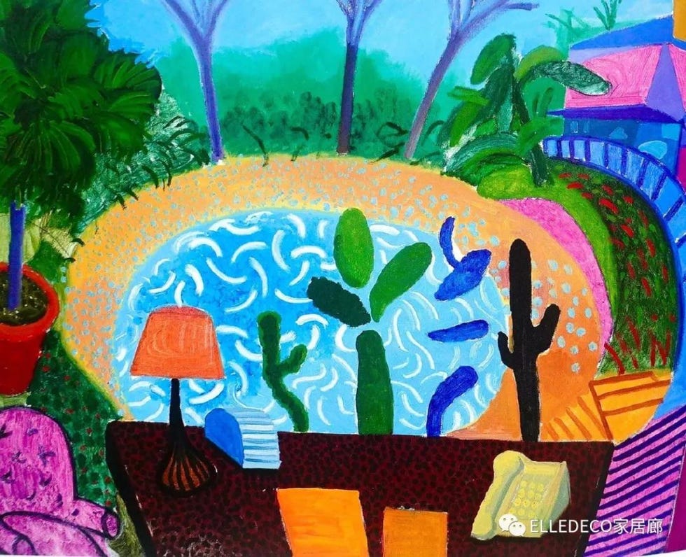 Majorelle blue, Organism, Art, Child art, Painting, Tree, Modern art, Mural, Illustration, Visual arts, 
