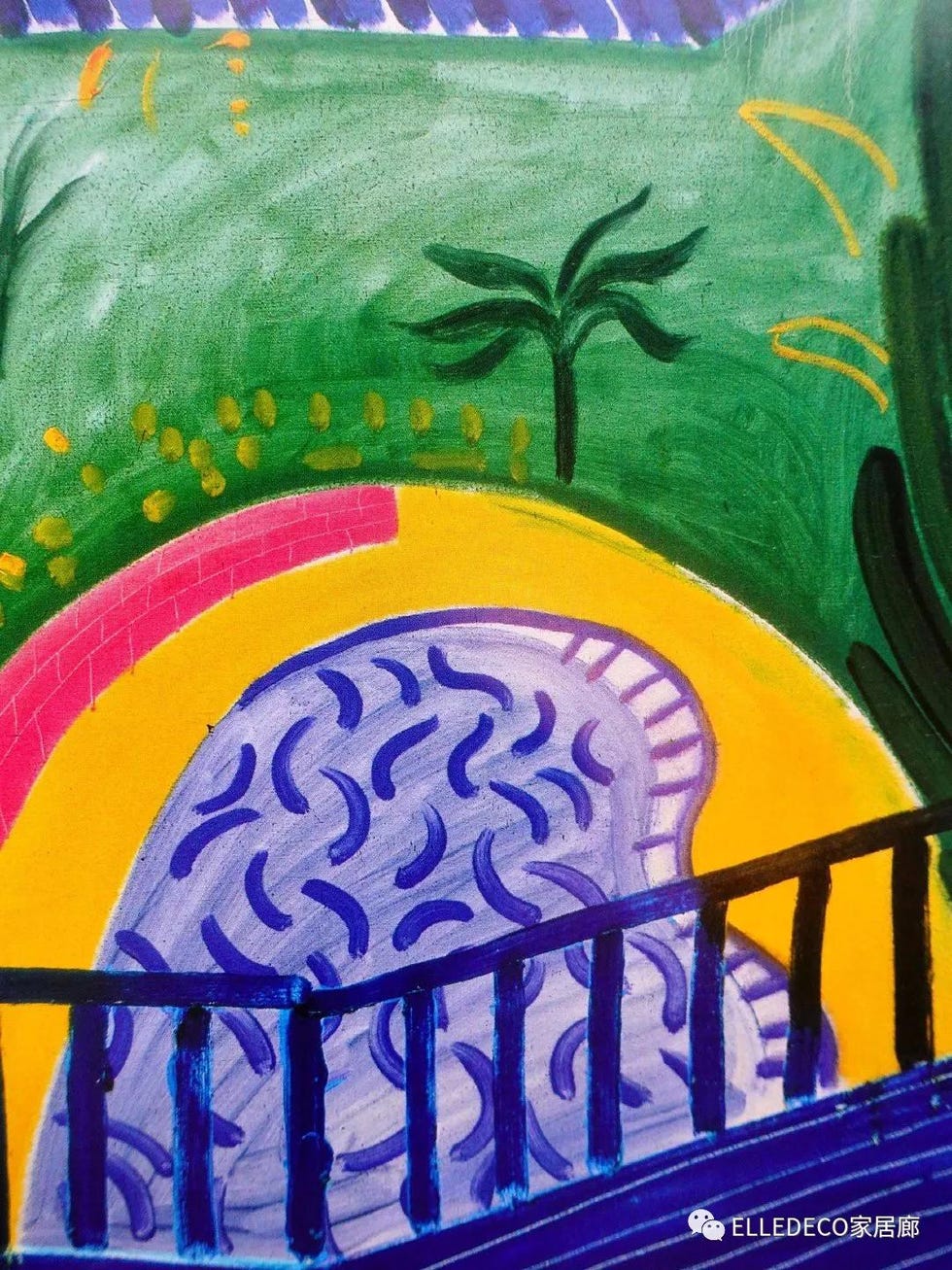 Majorelle blue, Art, Street art, Mural, Visual arts, Modern art, Graffiti, Font, Architecture, Plant, 
