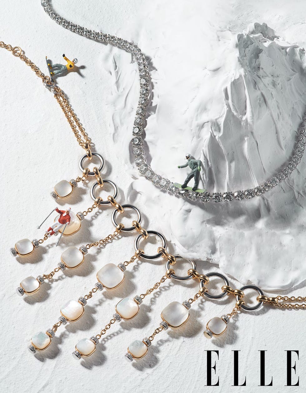 从上至下
db classic eternity line 圆形明亮式切割钻石项链de beers jewellers
nudo 系列cascade项链pomellato