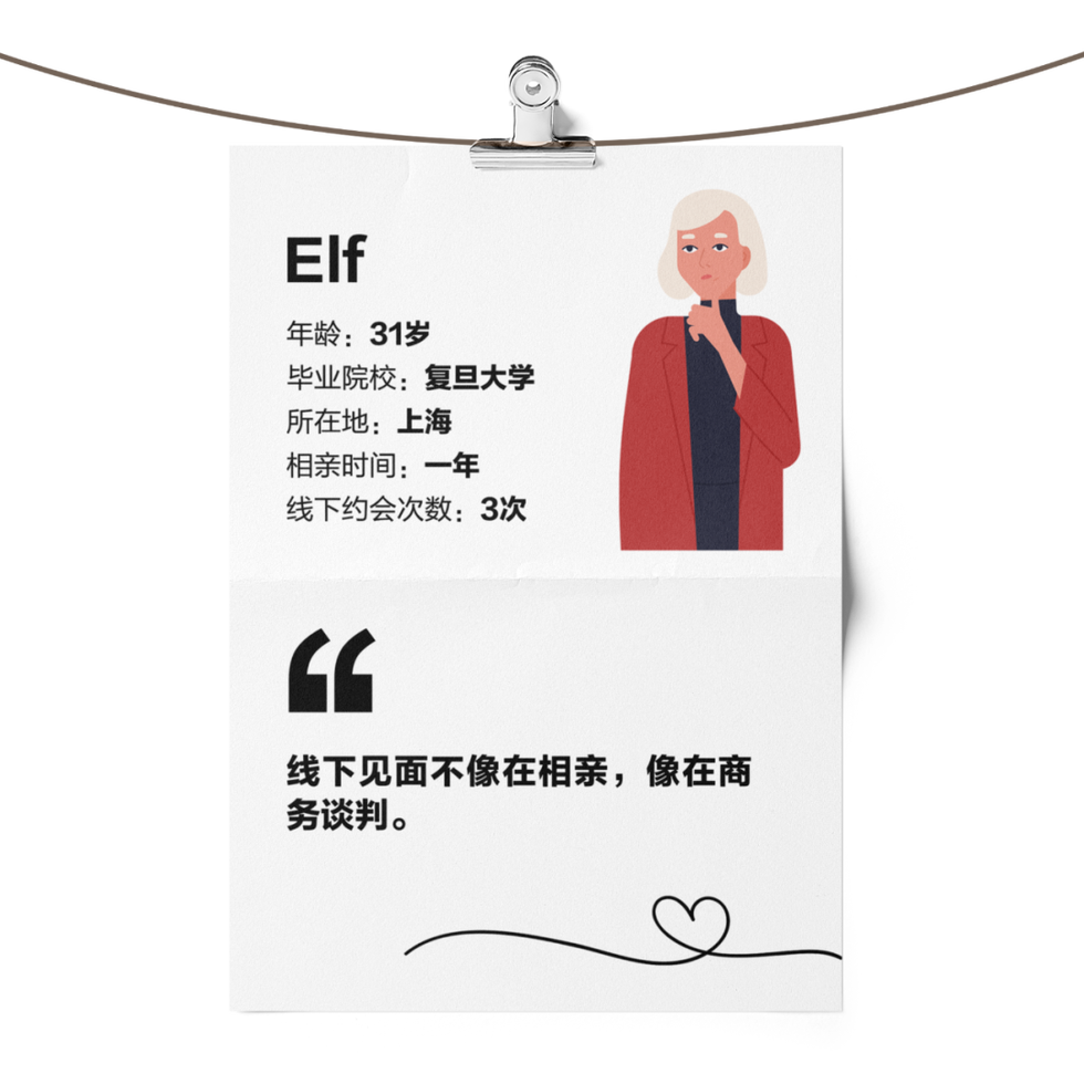 线下见面不像在相亲，像在商务谈判。