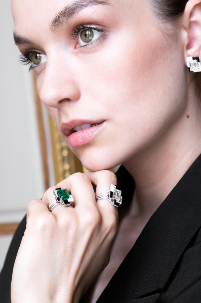 chaumet 筑艺万象高定珠宝套系 建构几何 篇章作品