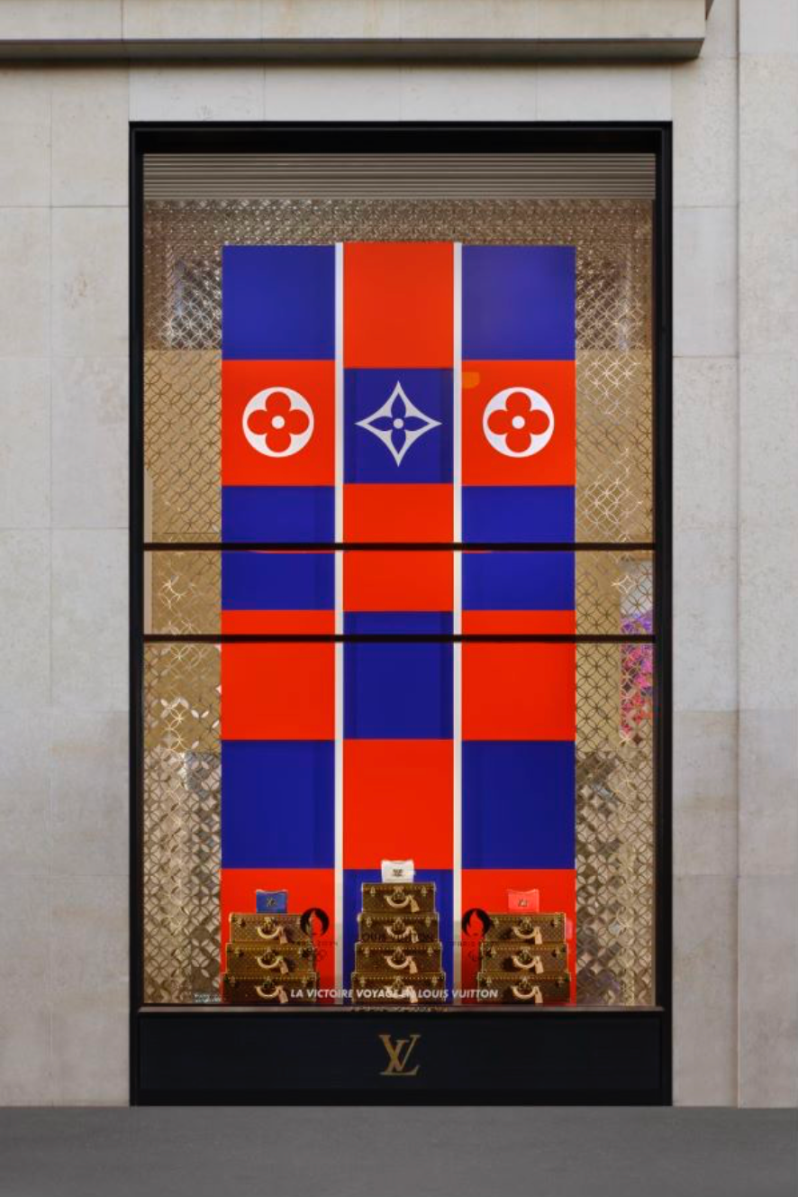 a flag painted on a wall