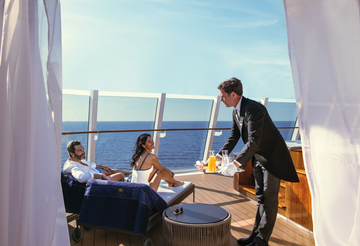 luxury service on a cruise ship deck