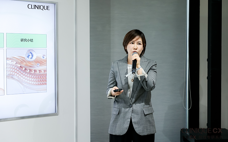 presentation about skincare products with visual aids