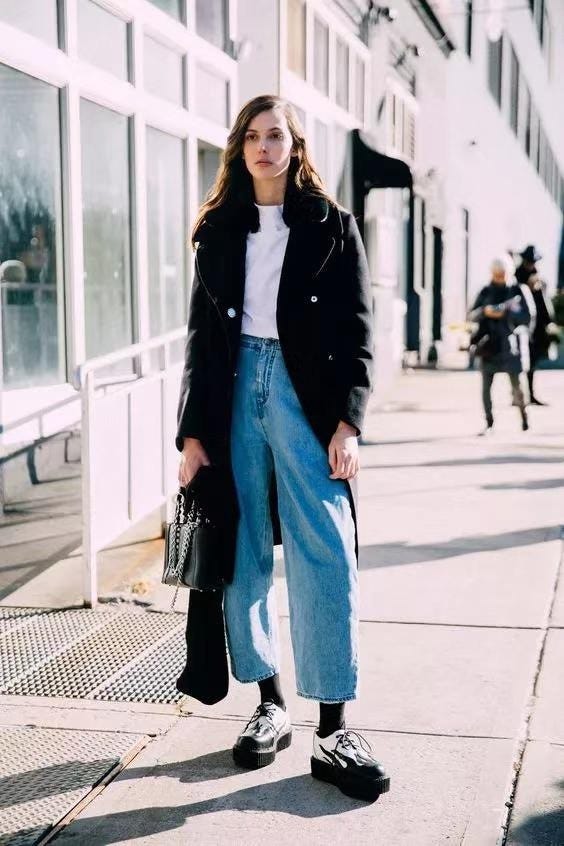 Clothing, Street fashion, Photograph, Jeans, Fashion, Denim, Fur, Snapshot, Jacket, Turquoise, 