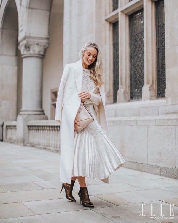 Clothing, Sleeve, Textile, Outerwear, White, Style, Coat, Street fashion, Formal wear, Fashion, 