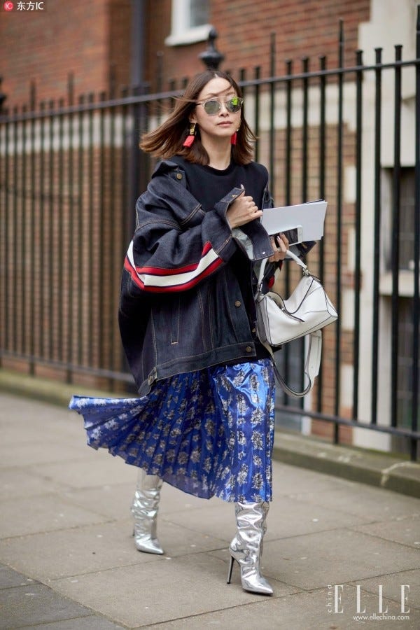 Street fashion, Photograph, Clothing, Blue, Fashion, Snapshot, Footwear, Design, Textile, Street, 