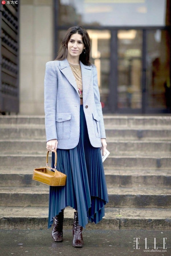 Clothing, Photograph, Street fashion, Blue, Blazer, Outerwear, Yellow, Snapshot, Fashion, Jacket, 
