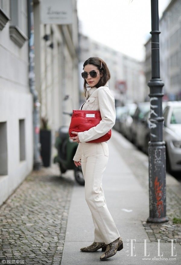 White, Photograph, Street fashion, Clothing, Red, Fashion, Snapshot, Shoulder, Outerwear, Standing, 