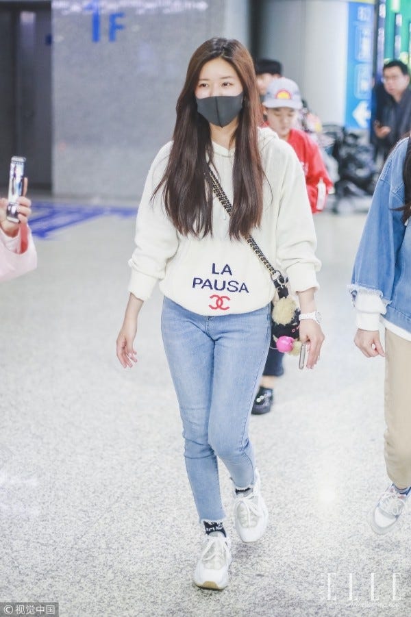 Clothing, White, Street fashion, Jeans, Fashion, Snapshot, Beauty, Footwear, Yellow, Denim, 